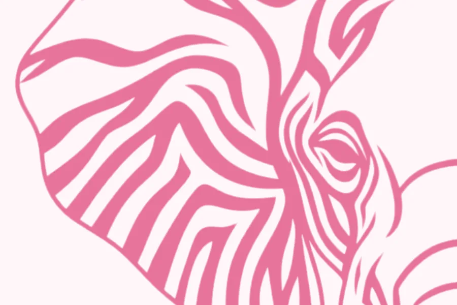 Detail of the striped Zelephant drawing